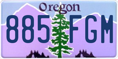 OR license plate 885FGM