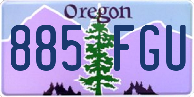 OR license plate 885FGU