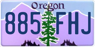 OR license plate 885FHJ
