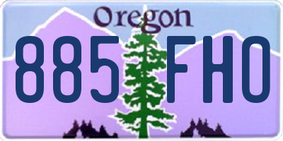 OR license plate 885FHO
