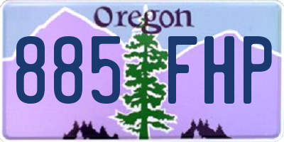 OR license plate 885FHP