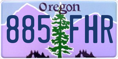 OR license plate 885FHR