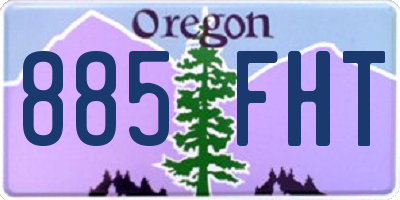 OR license plate 885FHT