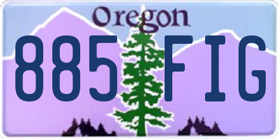 OR license plate 885FIG