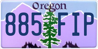 OR license plate 885FIP