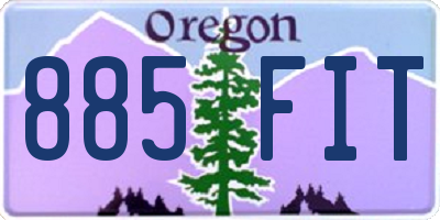 OR license plate 885FIT