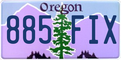 OR license plate 885FIX