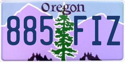 OR license plate 885FIZ