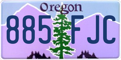OR license plate 885FJC