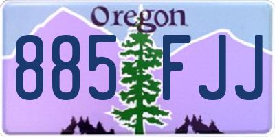 OR license plate 885FJJ