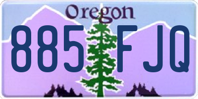 OR license plate 885FJQ
