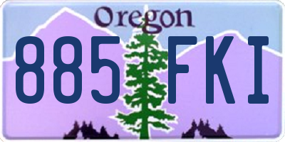 OR license plate 885FKI