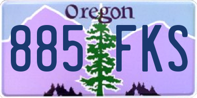OR license plate 885FKS