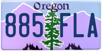 OR license plate 885FLA