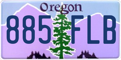 OR license plate 885FLB
