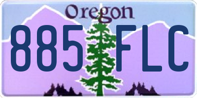OR license plate 885FLC