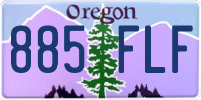OR license plate 885FLF