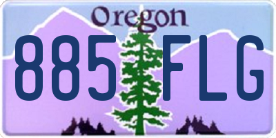 OR license plate 885FLG