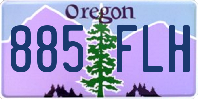 OR license plate 885FLH