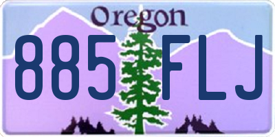 OR license plate 885FLJ