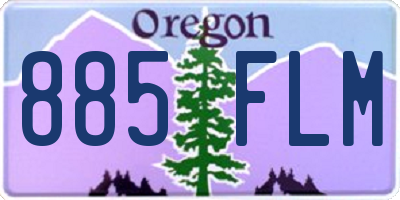 OR license plate 885FLM