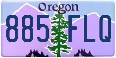 OR license plate 885FLQ