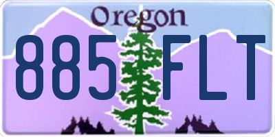 OR license plate 885FLT