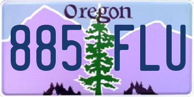 OR license plate 885FLU