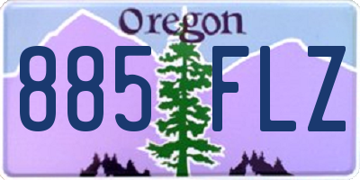OR license plate 885FLZ