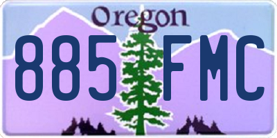 OR license plate 885FMC