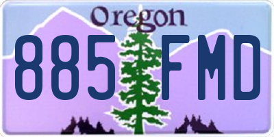 OR license plate 885FMD