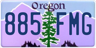 OR license plate 885FMG