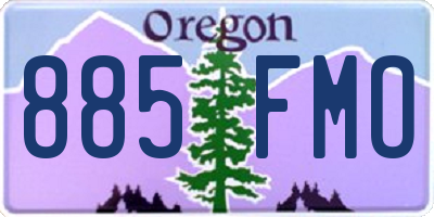 OR license plate 885FMO