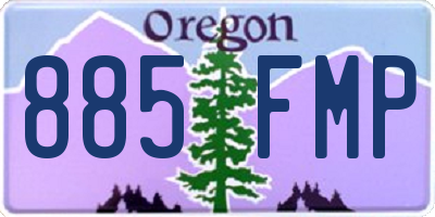 OR license plate 885FMP