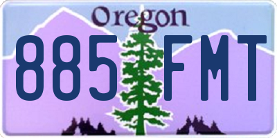 OR license plate 885FMT