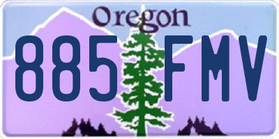 OR license plate 885FMV