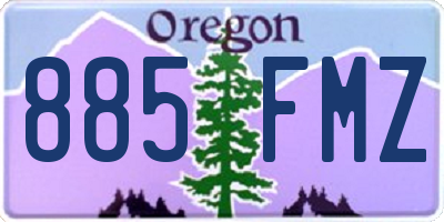OR license plate 885FMZ