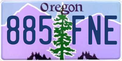 OR license plate 885FNE