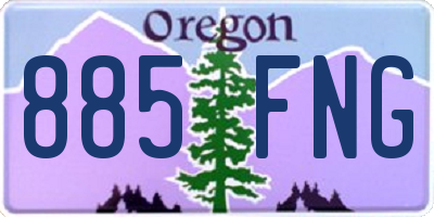 OR license plate 885FNG