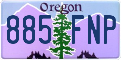 OR license plate 885FNP