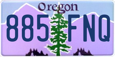 OR license plate 885FNQ