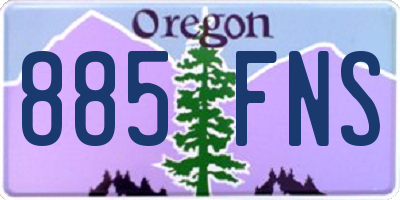 OR license plate 885FNS