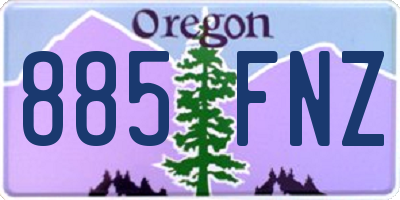 OR license plate 885FNZ