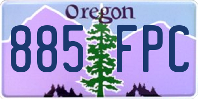 OR license plate 885FPC