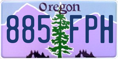 OR license plate 885FPH