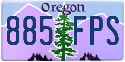 OR license plate 885FPS