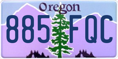 OR license plate 885FQC