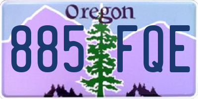 OR license plate 885FQE