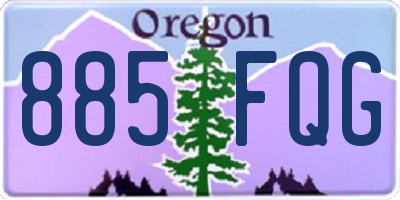 OR license plate 885FQG