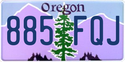 OR license plate 885FQJ
